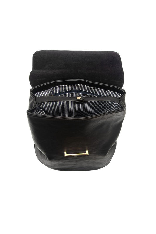 Vegan Leather Rhetta Backpack - Black