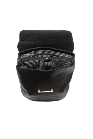 Vegan Leather Rhetta Backpack - Black