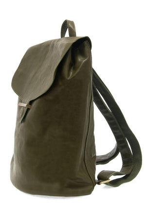 Vegan Leather Rhetta Backpack - Olive