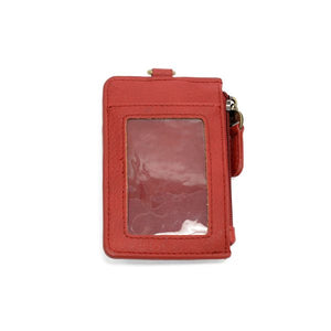 Vegan Leather Dolly Small Keyring Card Wallet - Red