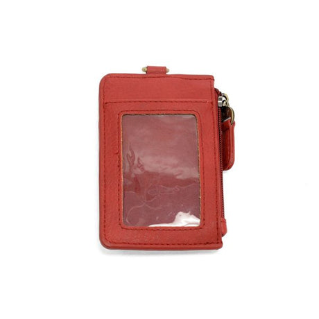 Vegan Leather Dolly Small Keyring Card Wallet - Red