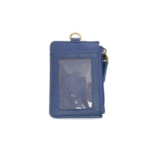 Vegan Leather Dolly Small Keyring Card Wallet - Bright Navy