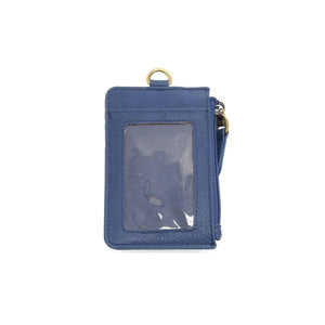 Vegan Leather Dolly Small Keyring Card Wallet - Bright Navy