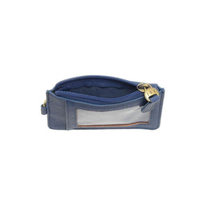 Vegan Leather Dolly Small Keyring Card Wallet - Bright Navy
