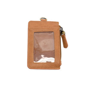 Vegan Leather Dolly Small Keyring Card Wallet - Mid Tan