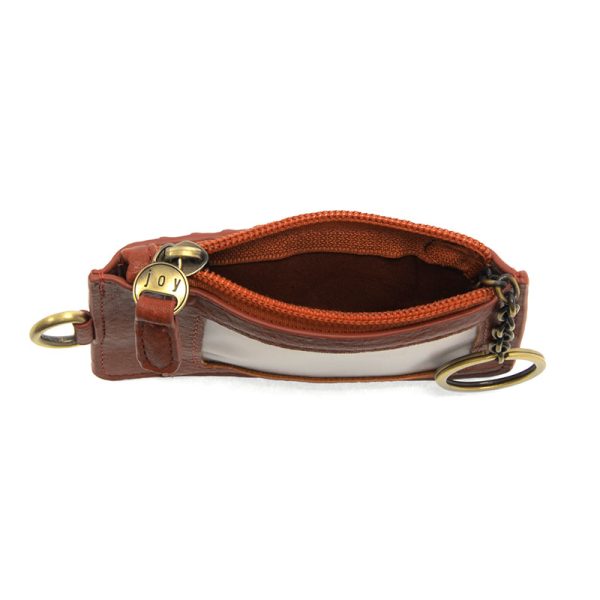 Vegan Leather Dolly Small Keyring Card Wallet - Spice