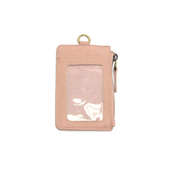 Vegan Leather Dolly Small Keyring Card Wallet - Blush Pink