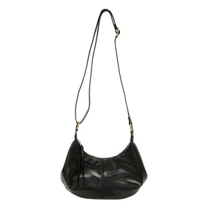 Vegan Leather Giselle Small Hobo Bag - Black