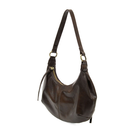 Vegan Leather Giselle Small Hobo Bag - Mocha