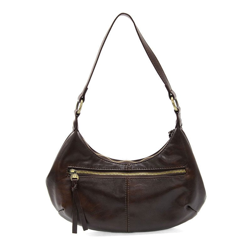 Vegan Leather Giselle Small Hobo Bag - Mocha