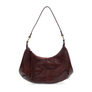 Vegan Leather Giselle Small Hobo Bag - Maroon