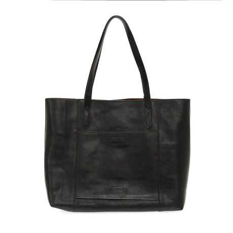 Vegan Leather Laptop Sondra Commuter Tote Bag - Black