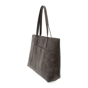 Vegan Leather Laptop Sondra Commuter Tote Bag - Taupe