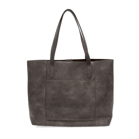 Vegan Leather Laptop Sondra Commuter Tote Bag - Taupe