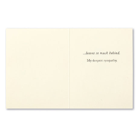 Sympathy Greeting Card - So Much Love Interior Message