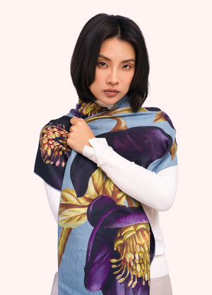 Hellebore Floral Lux Print Scarf