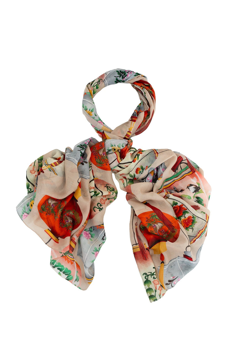Lanterns Red Scarf