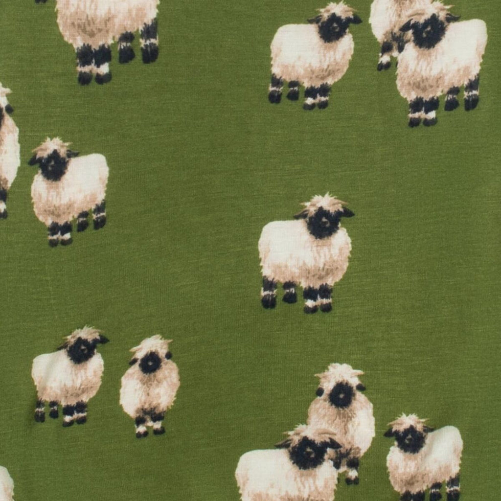 Bamboo Muslin Swaddle Blanket - Valais Sheep Close Up Detail