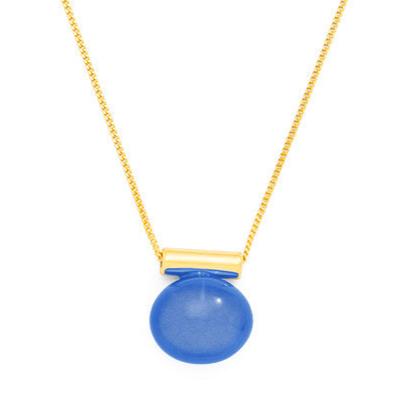 Pebble Gold Tone Nova Pendant Necklace