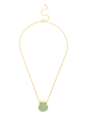 Pebble Gold Tone Nova Pendant Necklace