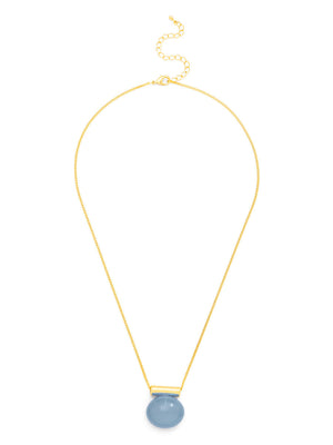 Pebble Gold Tone Nova Pendant Necklace