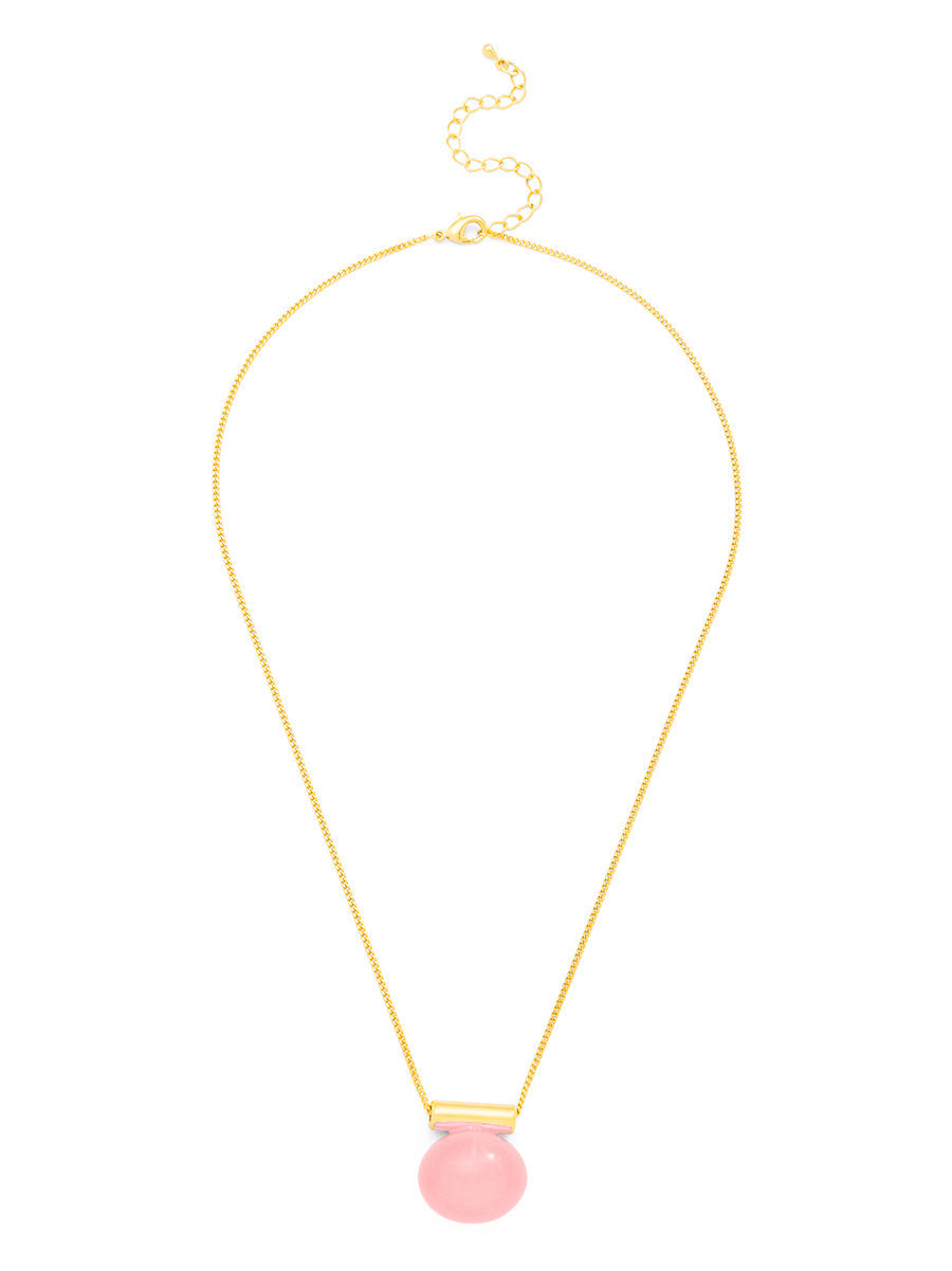 Pebble Gold Tone Nova Pendant Necklace