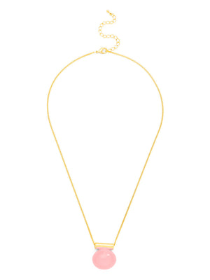 Pebble Gold Tone Nova Pendant Necklace