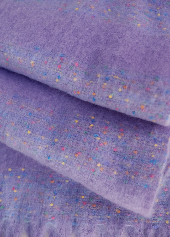 Oversized Brushed Nancy Blanket Scarf - Lilac Detail