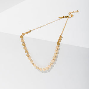 Flat Circles Chain Candra Necklace Gold