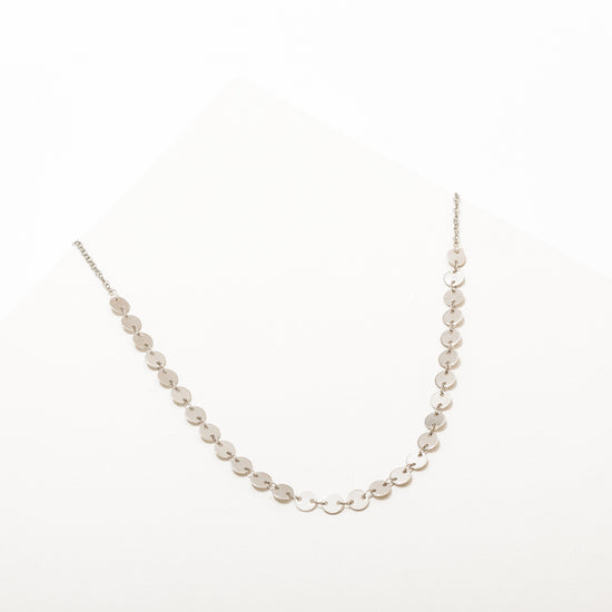 Flat Circles Chain Candra Necklace Silver