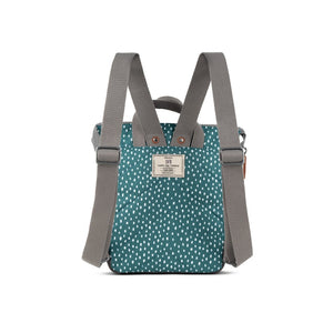 Ori London Bantry B Drizzle Sage Small Recycled Canvas Backpack Back