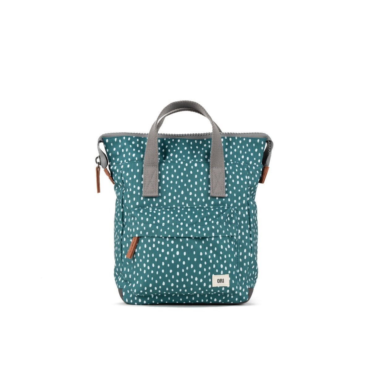 Ori London Bantry B Drizzle Sage Small Recycled Canvas Backpack Front