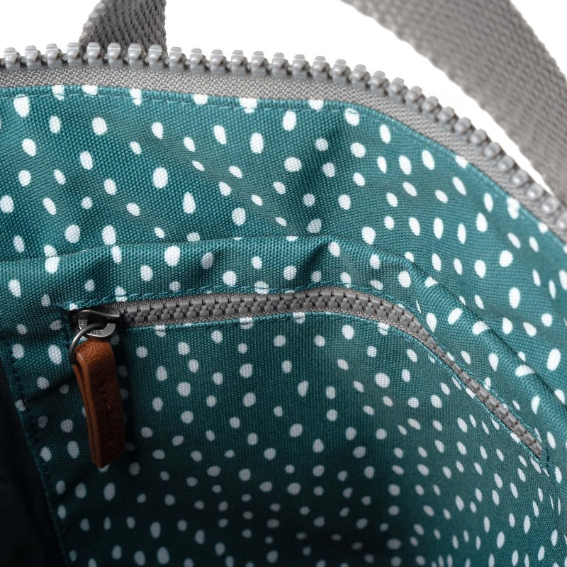 Bantry B Small Sustainable Recycled Canvas Backpack Drizzle Sage Inside