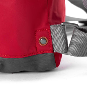 Ori London Bantry B Small Sustainable Recycled Nylon Backpack Cranberry Hardware