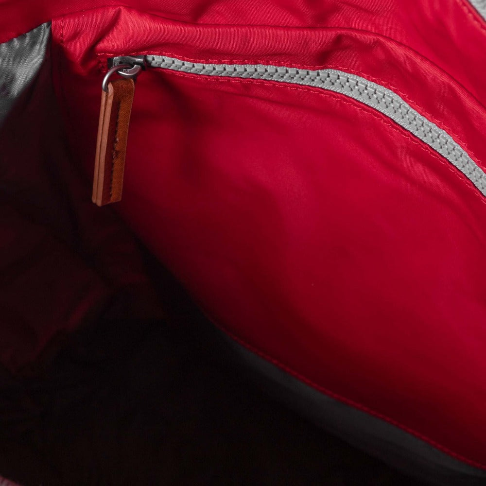 Ori London Bantry B Small Sustainable Recycled Nylon Backpack Cranberry Inside