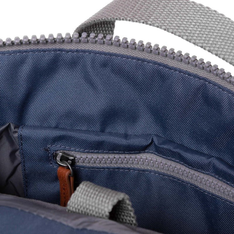 Bantry B Small Sustainable Recycled Canvas Backpack Airforce Inside