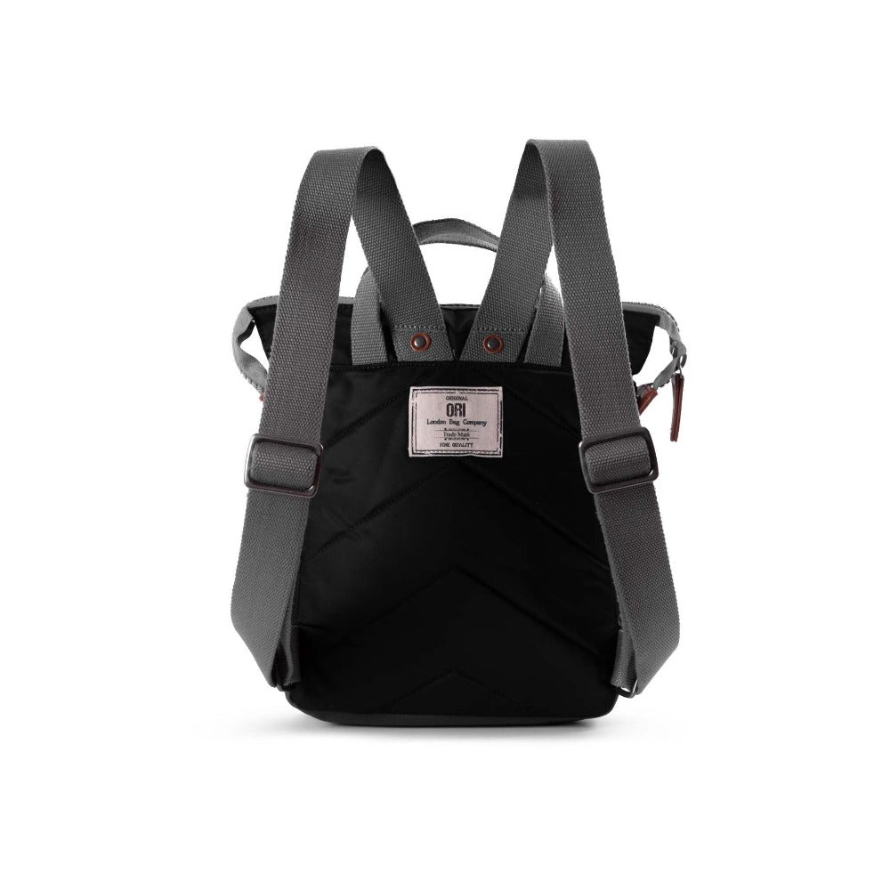 Bantry B Small Sustainable Recycled Nylon Backpack Black Back
