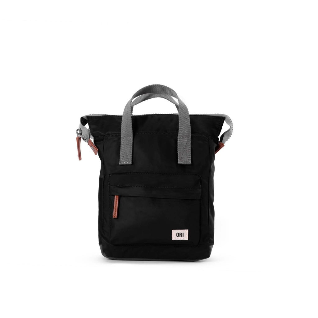 Bantry B Small Sustainable Recycled Nylon Backpack Black Front