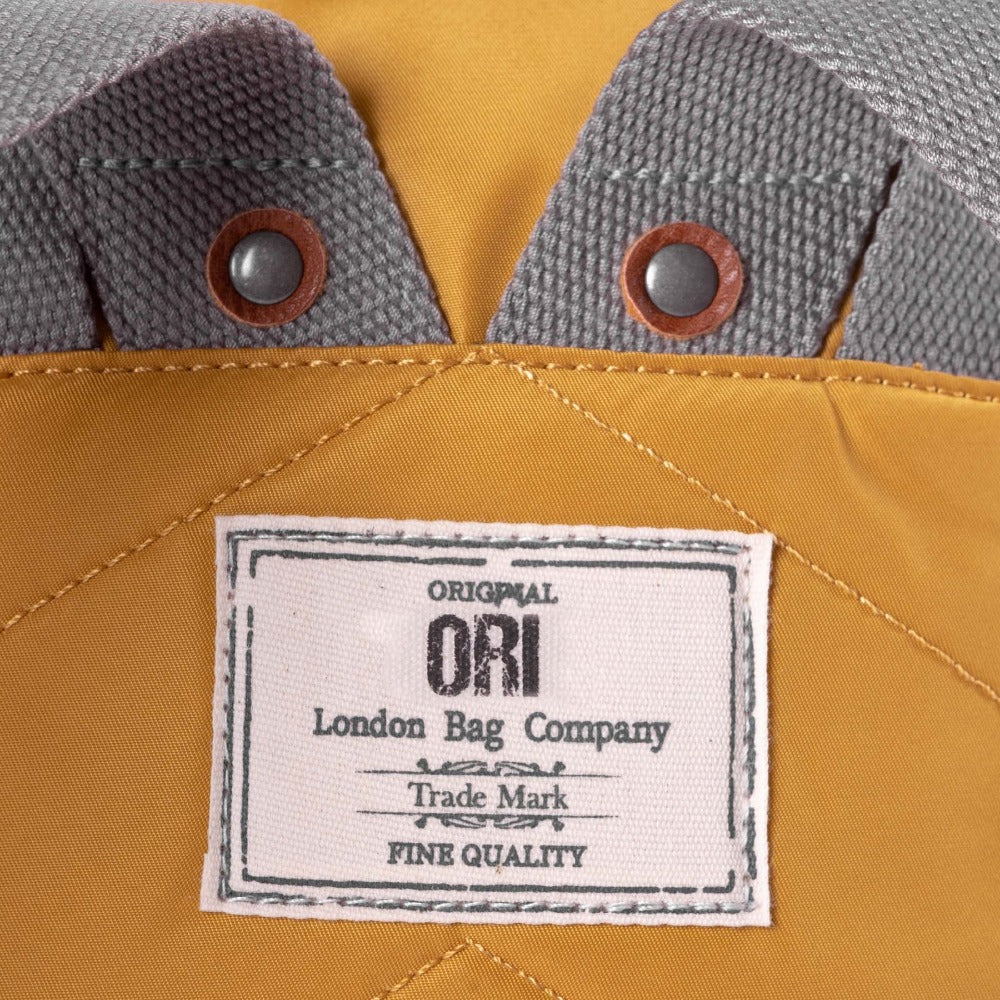 Bantry B Small Sustainable Recycled Nylon Backpack Corn Original Ori London Bag Company Trade Mark Label