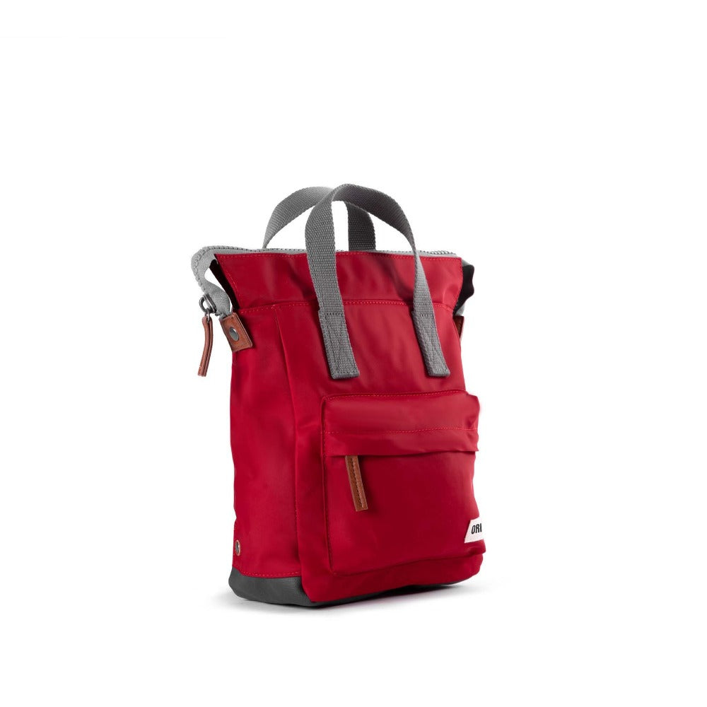 Ori London Bantry B Small Sustainable Recycled Nylon Backpack Cranberry Front 3D