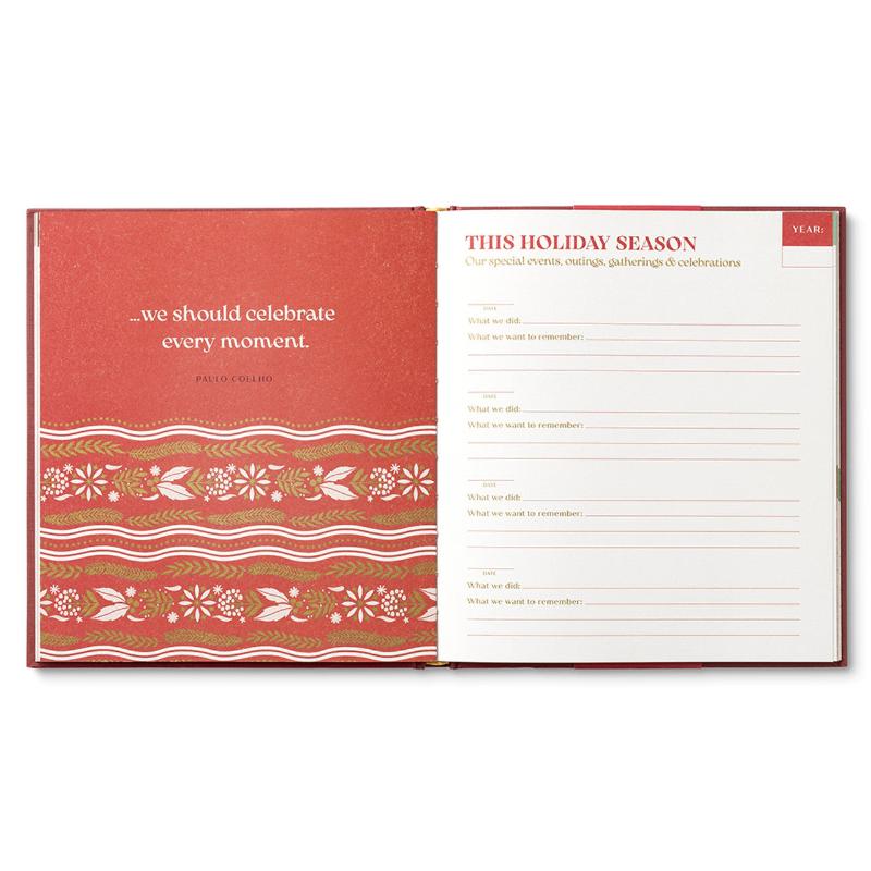 Our Holidays Keepsake Fill-In Memory Book Interior Page Example 4