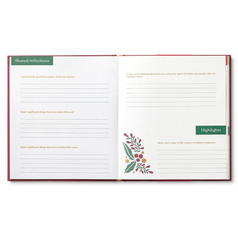 Our Holidays Keepsake Fill-In Memory Book Interior Page Example 3