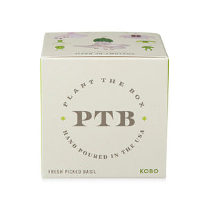 Fresh Picked Basil - Pure Soy Candle Plantable Seed-Infused Box