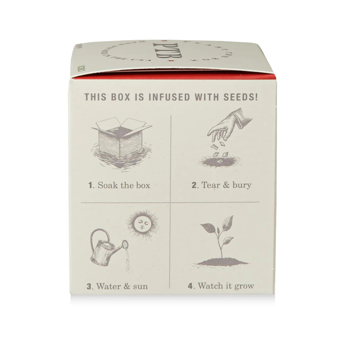 Red Poppy Flower - Pure Soy Candle Plantable Box