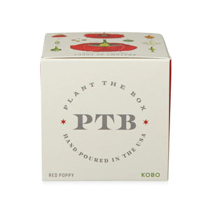 Red Poppy Flower - Pure Soy Candle Plantable Box