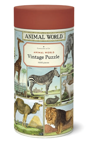 1000-Piece Vintage-Style Puzzle – Animal World