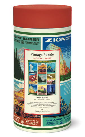 1000-Piece Vintage-Style Puzzle – National Parks Posters