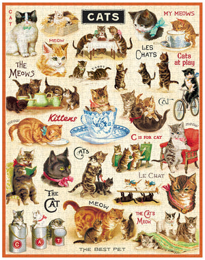 1000-Piece Vintage-Style Puzzle – Cats