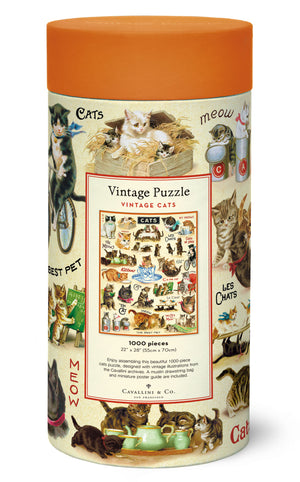 1000-Piece Vintage-Style Puzzle – Cats