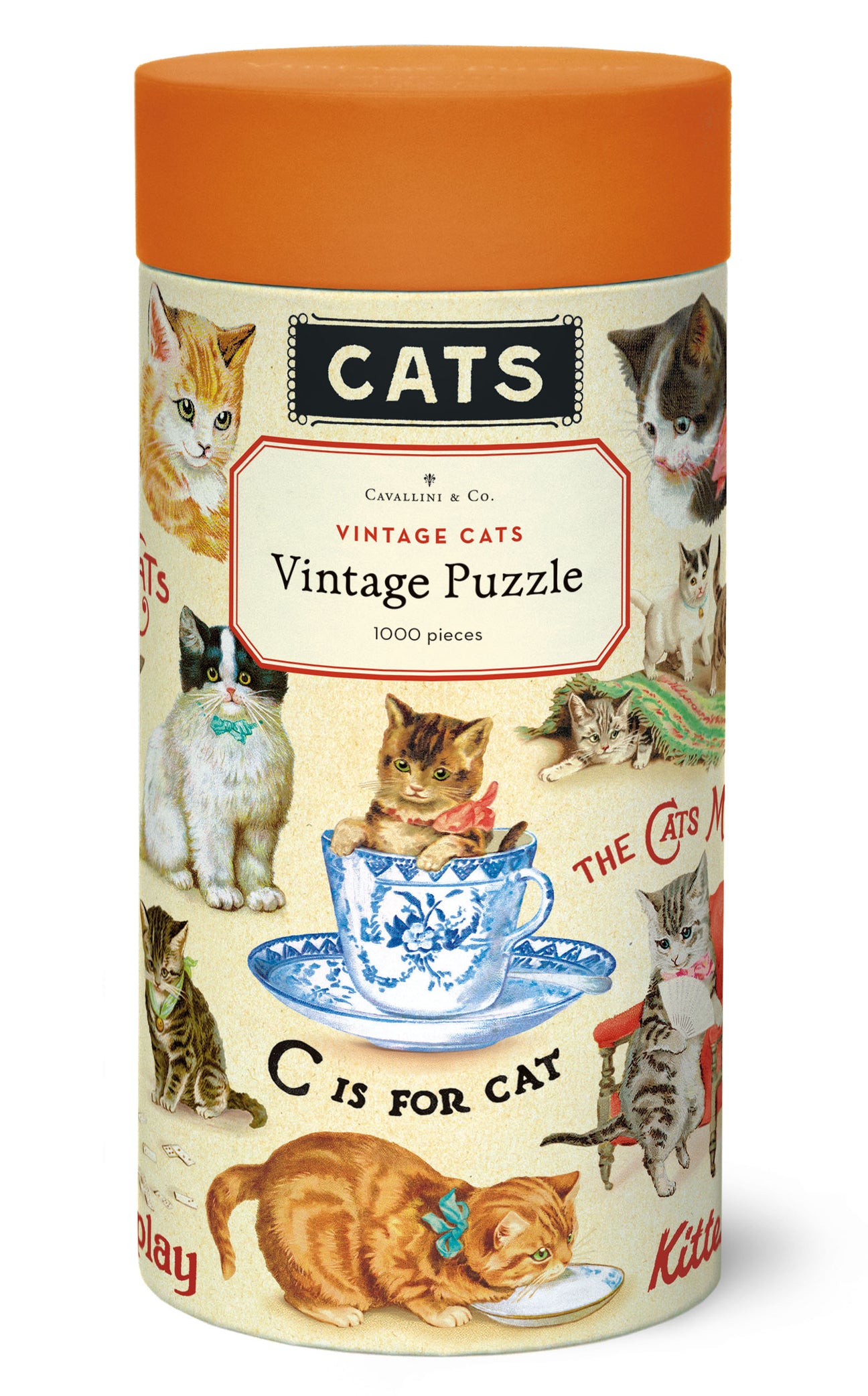 1000-Piece Vintage-Style Puzzle – Cats - Hello World Modern Mercantile